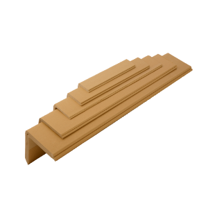 Stacked L-shaped paper angle boards in several sizes.